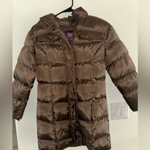 Brown Kids Puffer Jacket